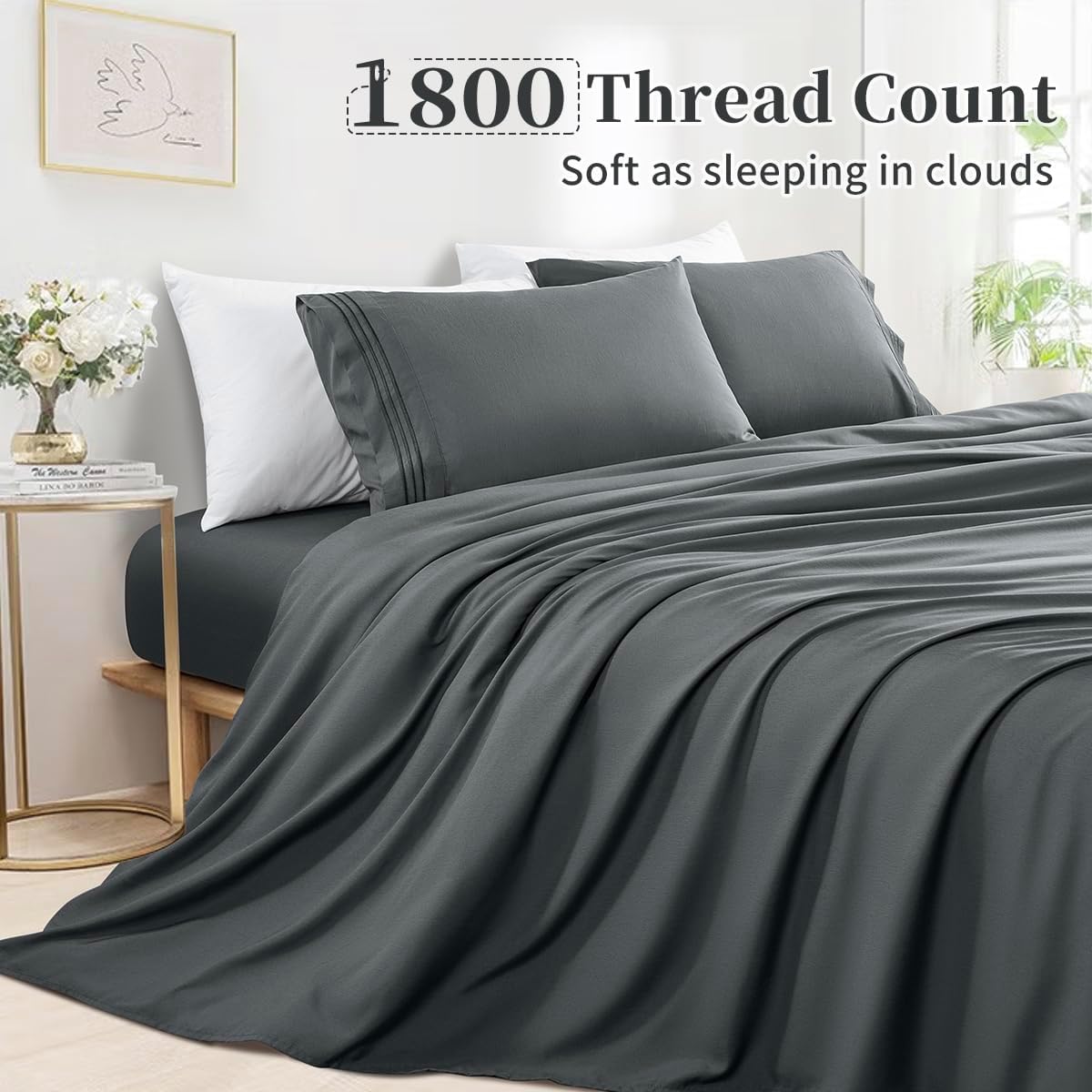 Shilucheng Sheet Set - Cooling Microfiber 1800 Thread Count