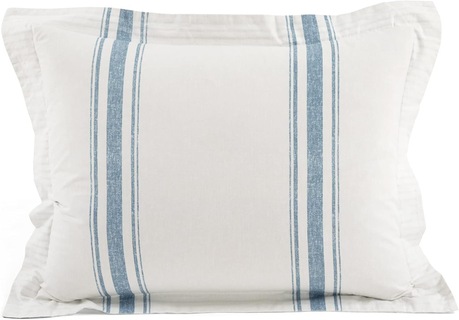 Lush Decor Farmhouse Stripe Reversible Cotton Duvet Cover Set 1