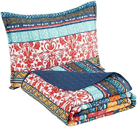 Chezmoi Collection Amara 3-Piece Boho Stripe Quilt Set