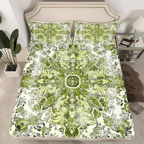 Erosebridal Ethnic Floral Twin Bed Sheet Set