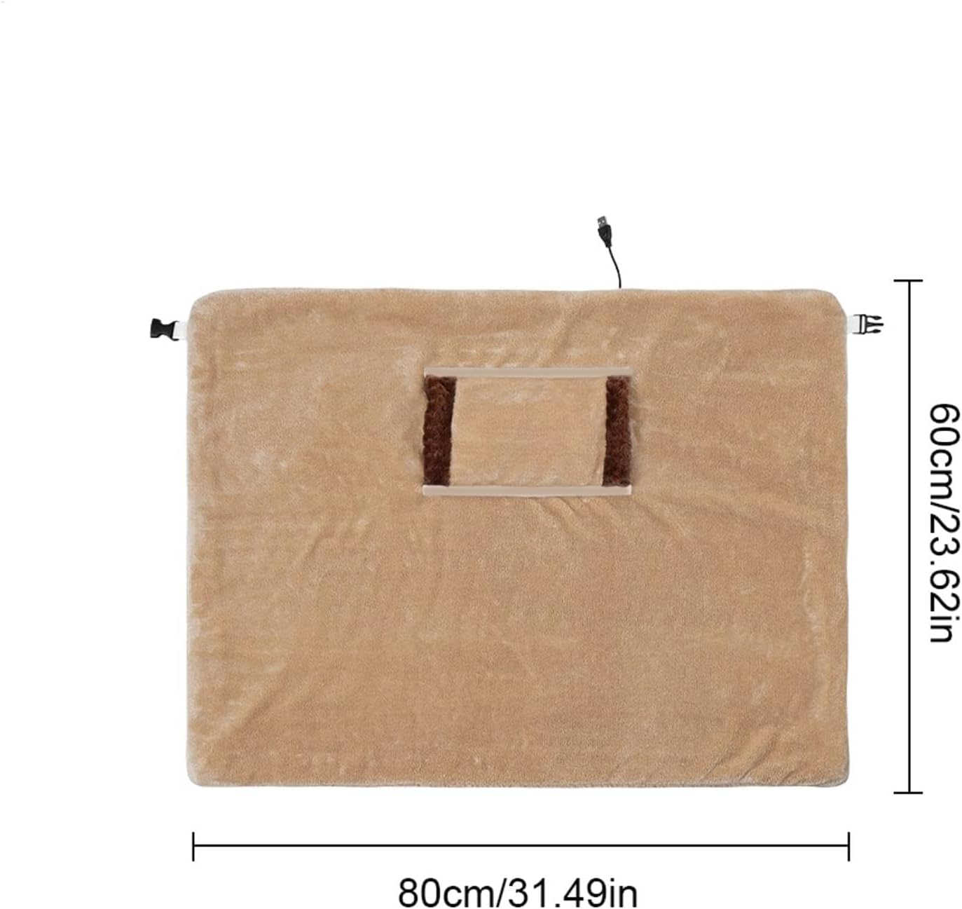 USB Rechargeable Heated Blanket with Weighted Design for Cozy Comfort