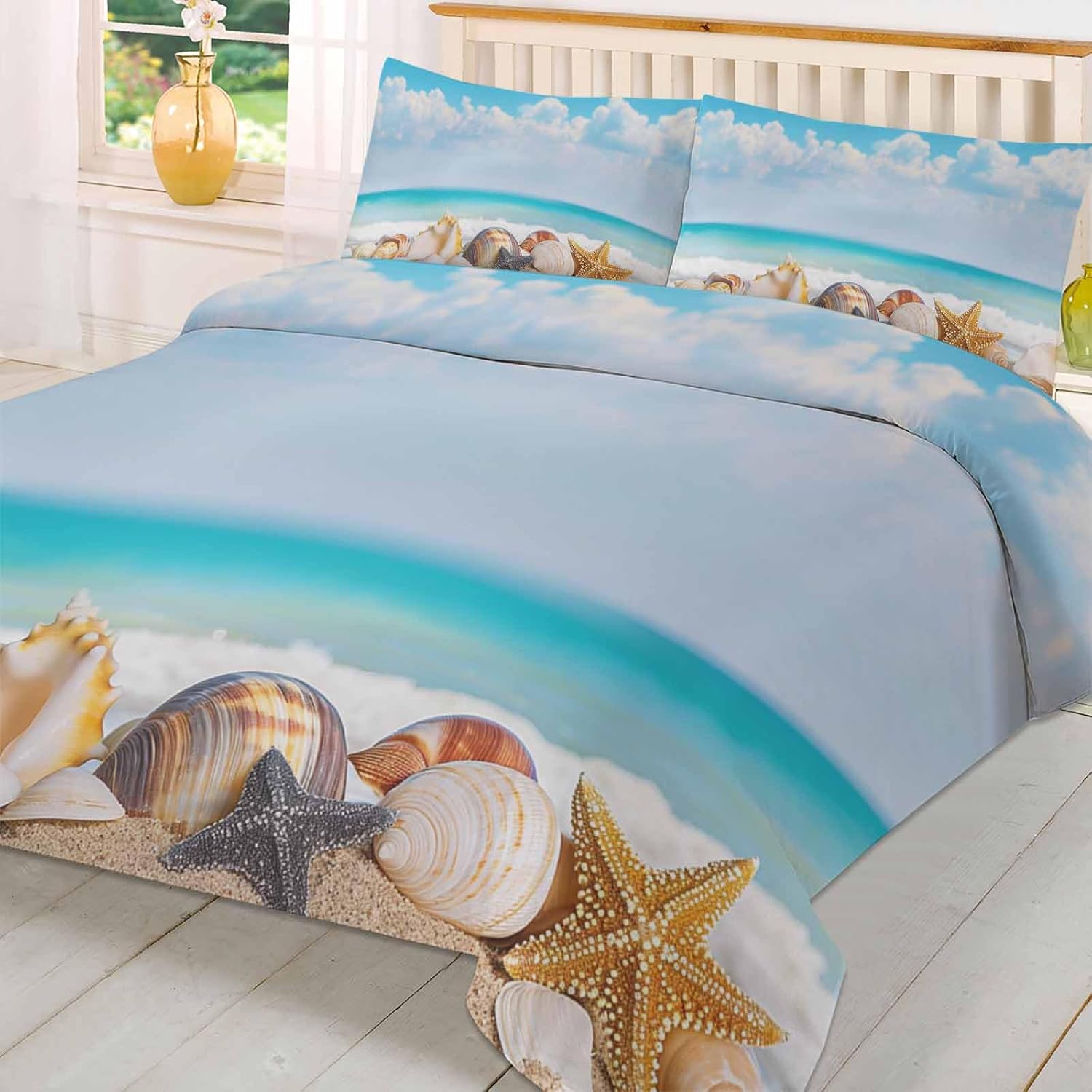 OComster California King Duvet Cover Set with 2 Pillowcases