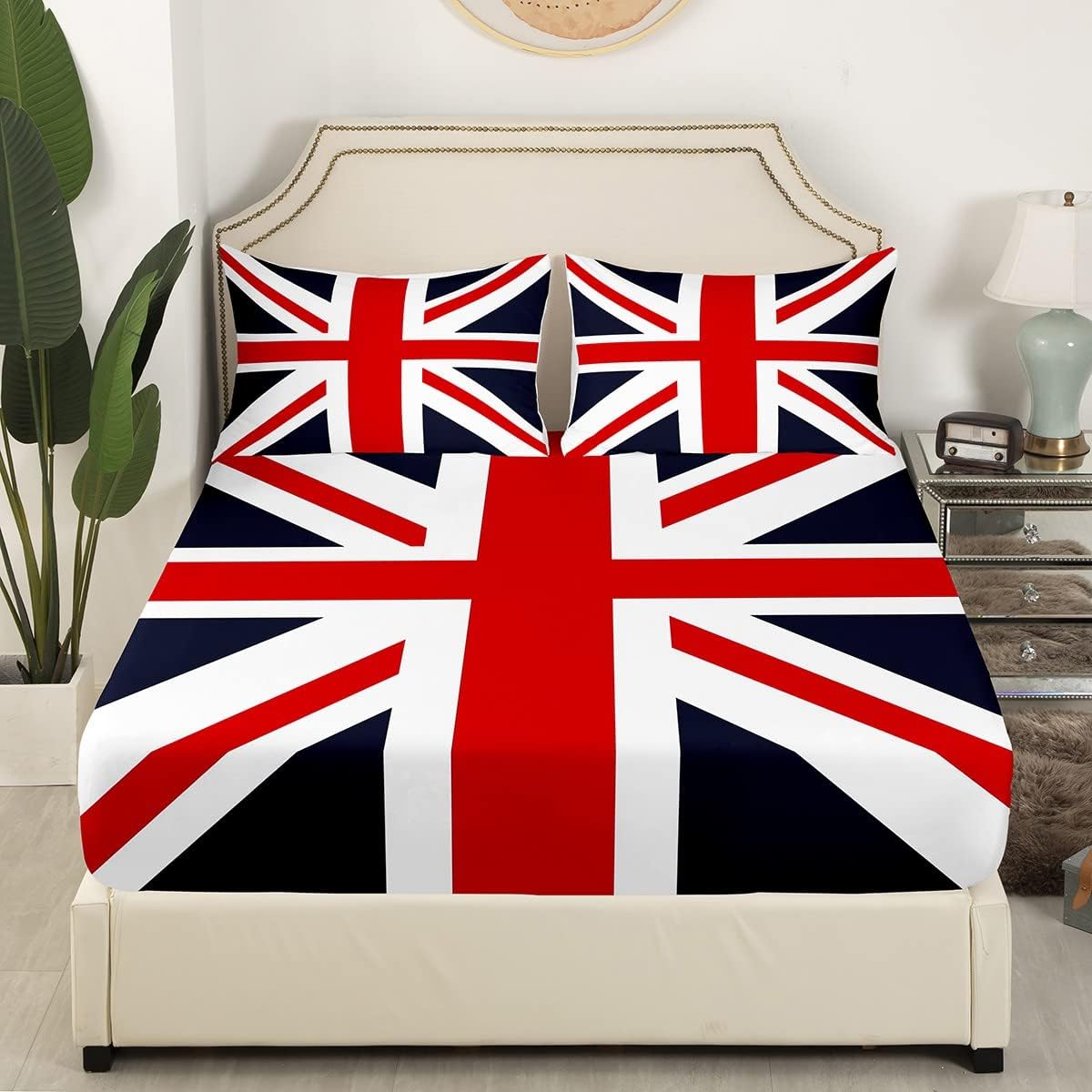 Feelyou British Flag Bed Sheet Set Twin Size