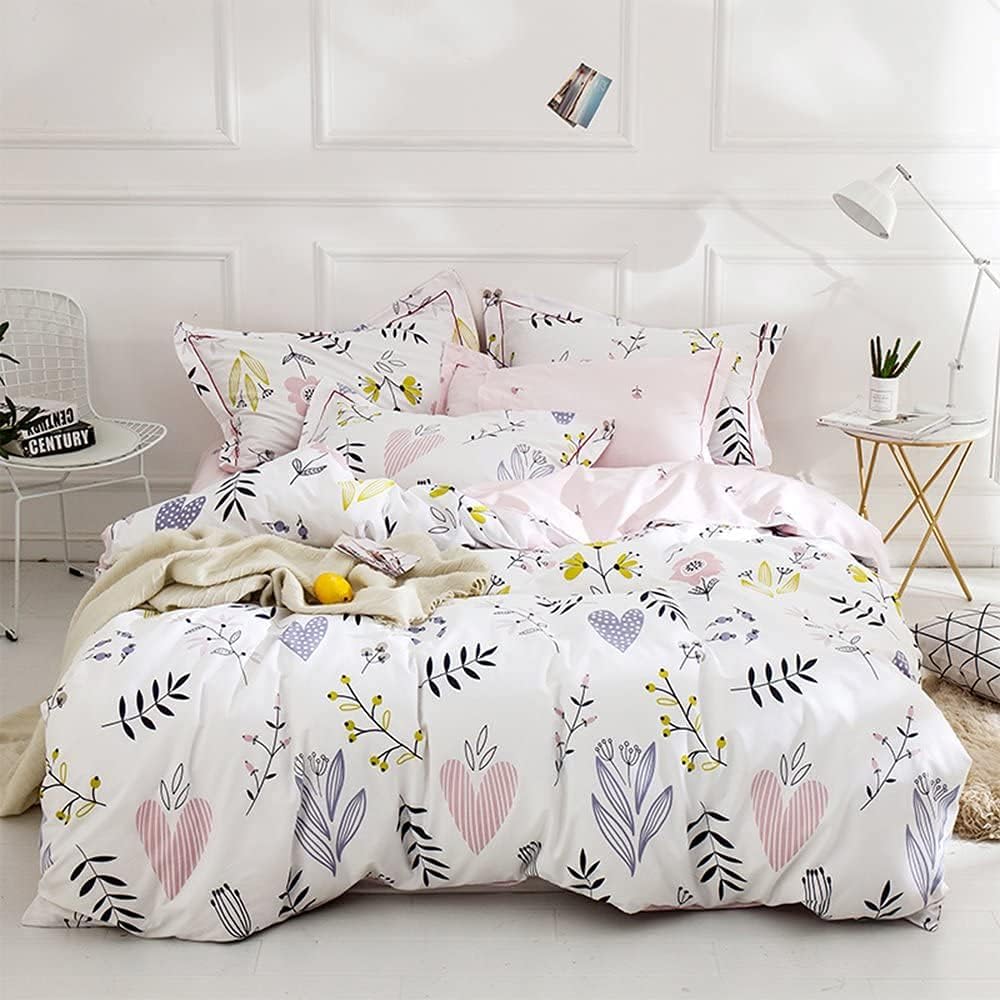 OTOB Soft Pink Floral Duvet Cover Set