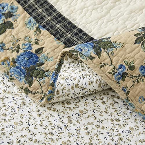 LIRISDOM 3-Piece California King Quilt Set 100 Cotton