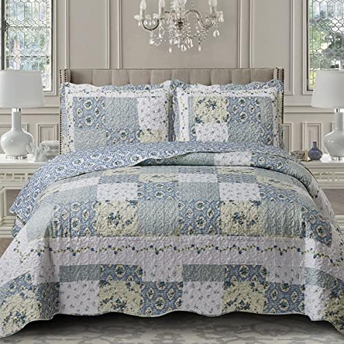 5-Pcs Bedspread Set Twin Microfiber Wrinkle-Free