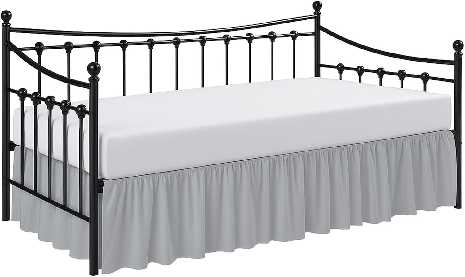 Cottington Lane Daybed Skirt Twin Light Grey 18 Inch Drop