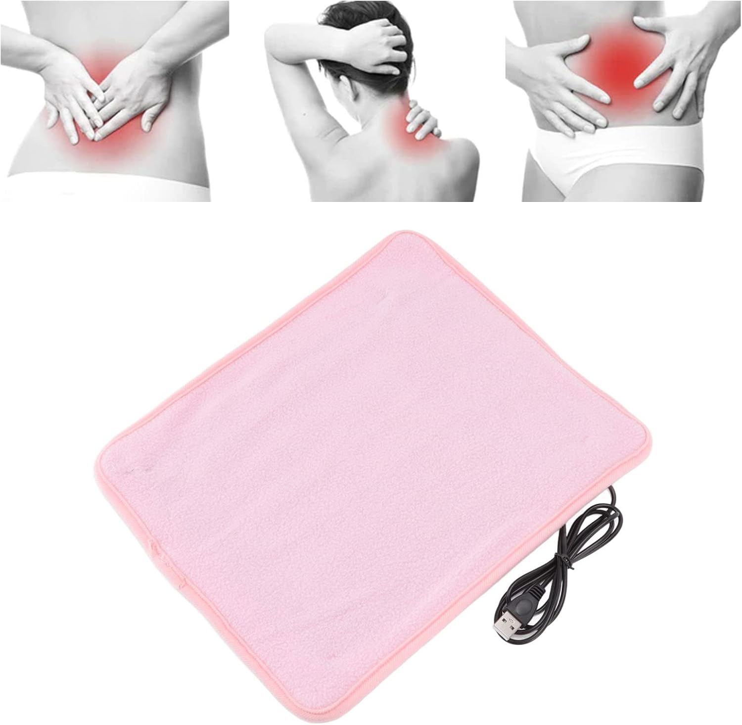 WOOXGEHM Heated Electric Blanket with Shoulder Neck Leg Waist Heating and USB Control
