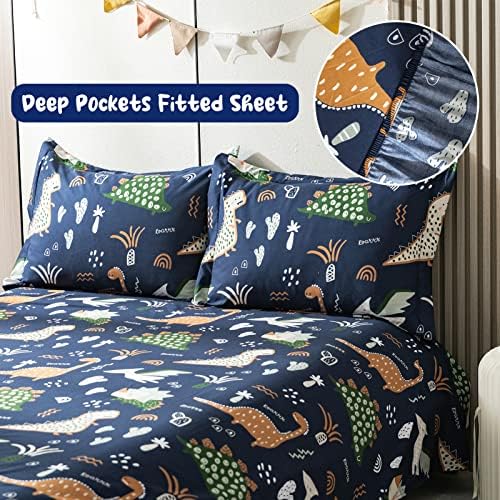 HollyHOME Dinosaur Pattern Comforter Set for Boys