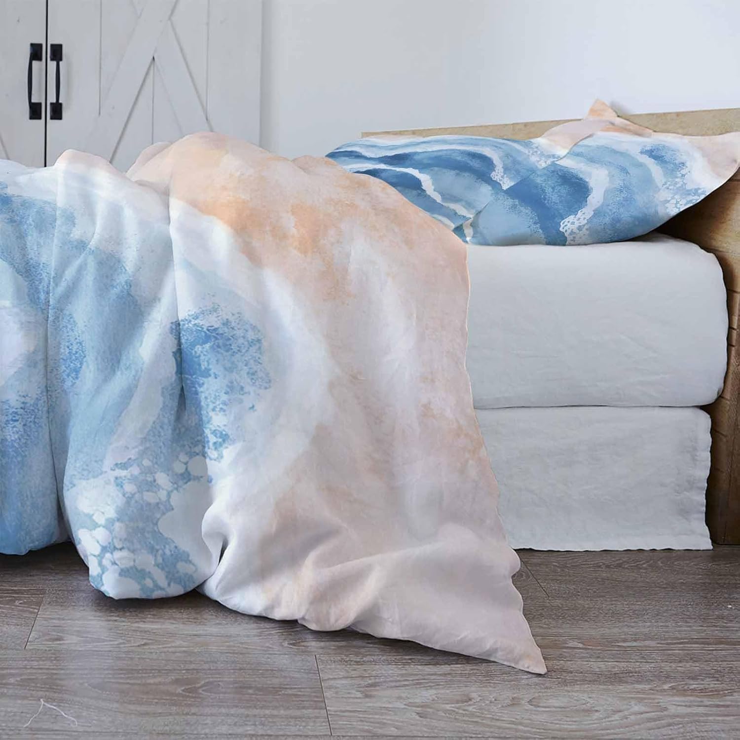 ZOE GARDEN Beach Blue Cal King Duvet Set