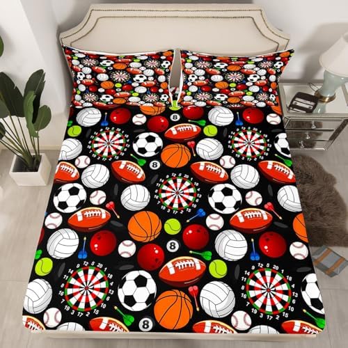 Erosebridal Sport Sheets Set for Kids Boys Teens