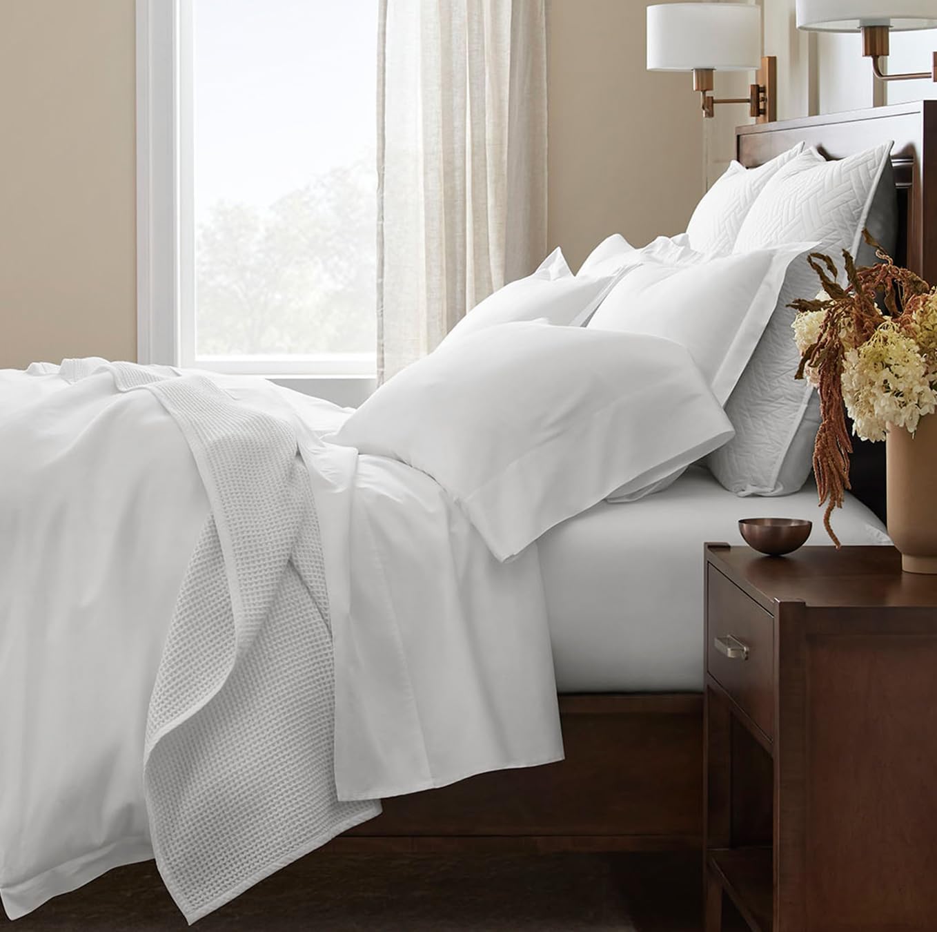 Boll Branch Percale Hemmed Sheet Set - Twin XL White
