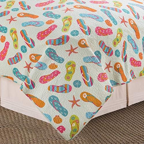 CF Home 64 x 86 Reversible Quilt Set Blue 1