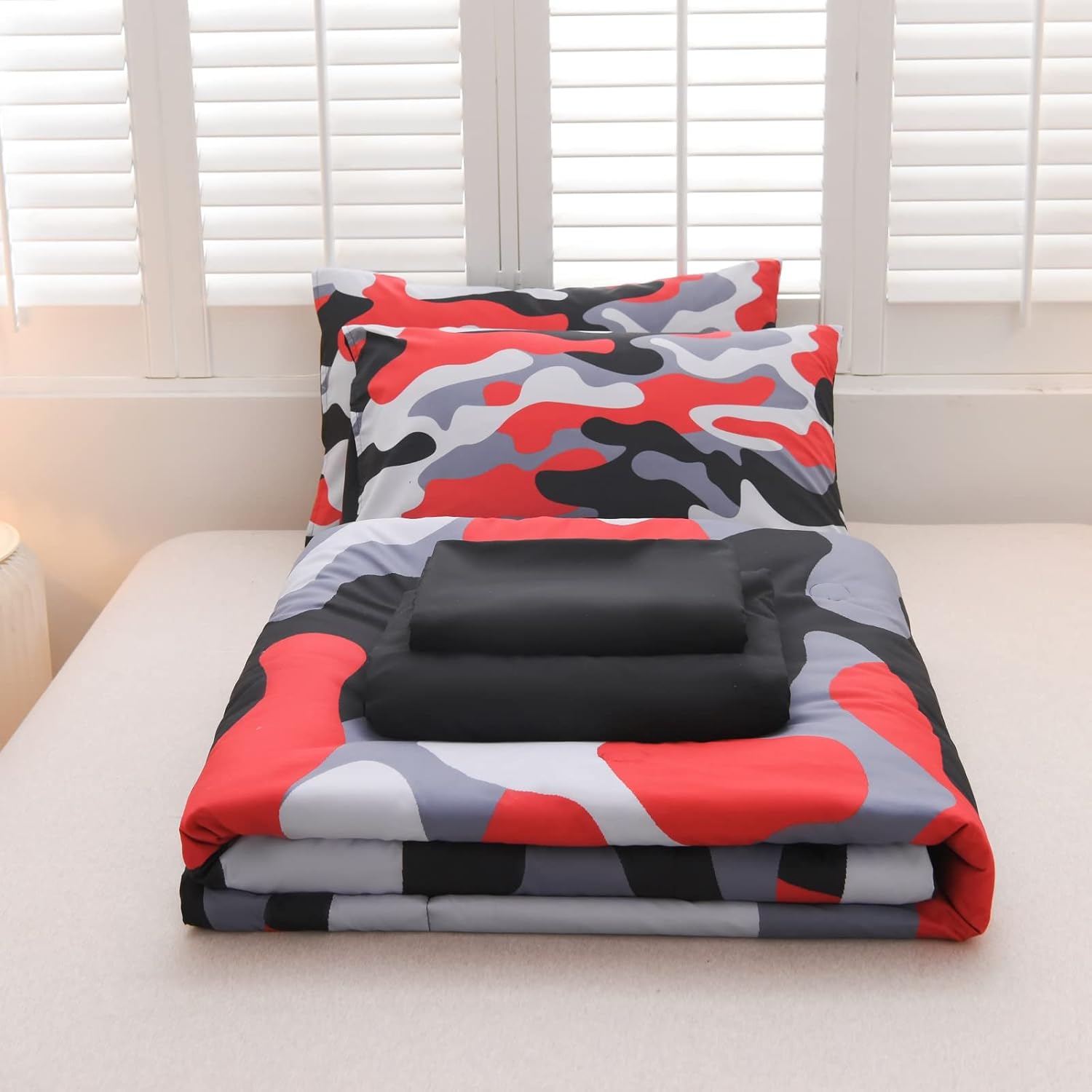 Meeting Story Camouflage Comforter Set 5PCS Full