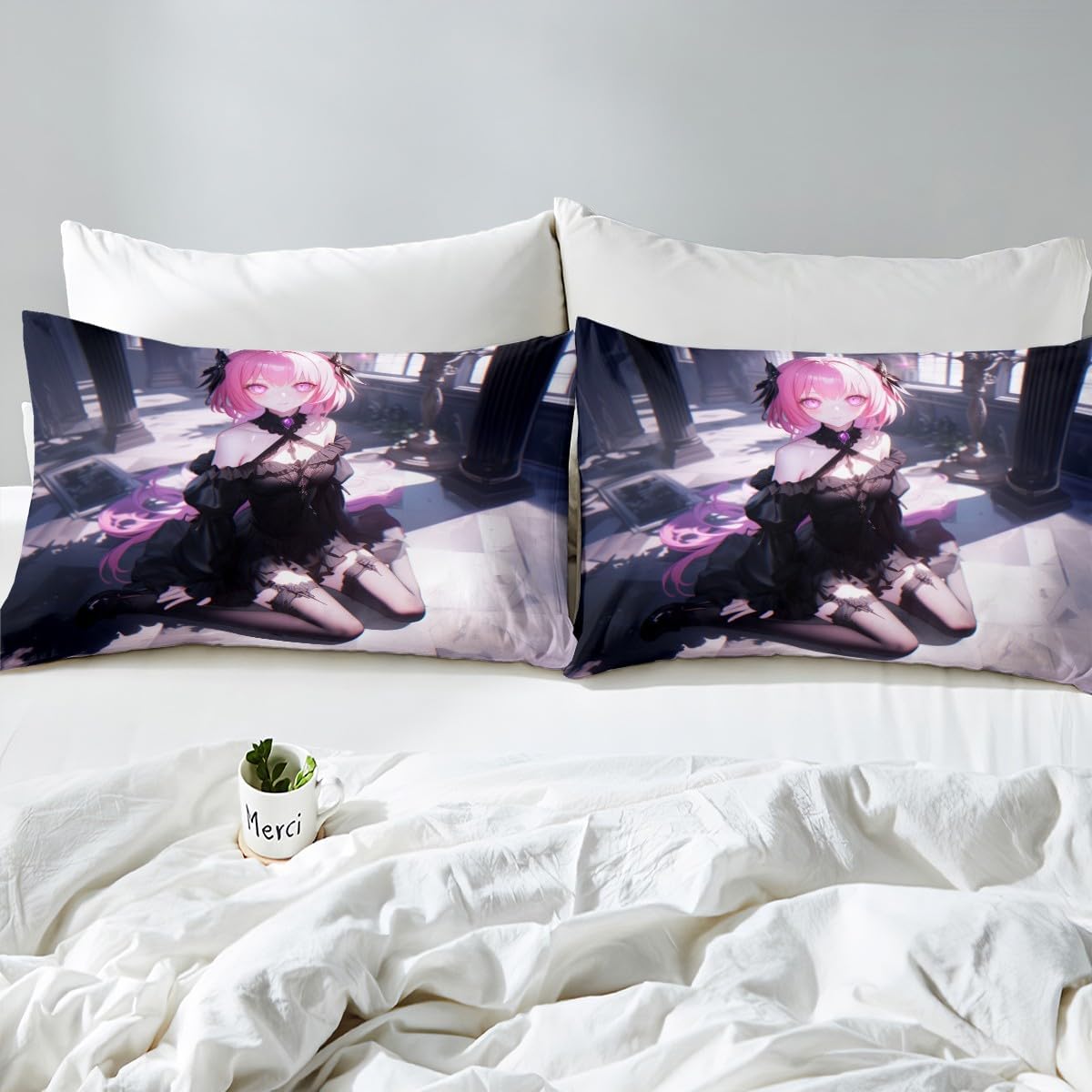 Manfei Kawaii Princess Twin Fitted Sheet Set