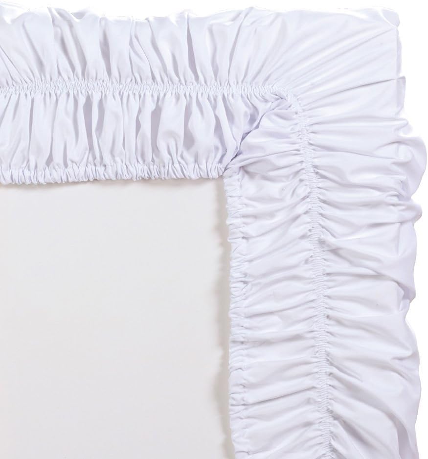 Linen Plus Elastic Bed Skirt 14 Drop White Queen-King