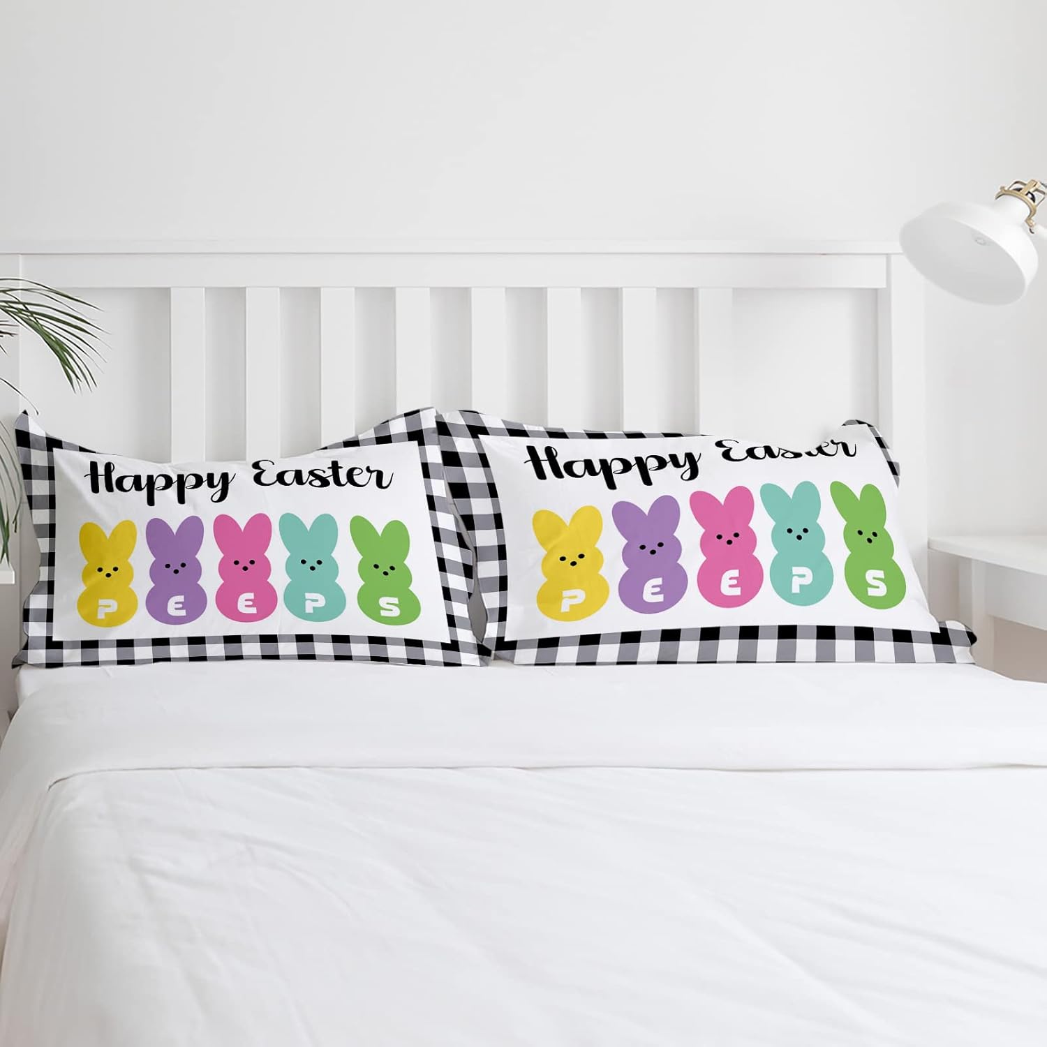 Sabolny Peeps Bunny Queen Duvet Cover Set