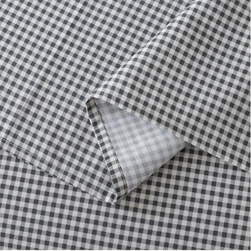 FADFAY Cal King Black Plaid 100 Cotton Sheet Set
