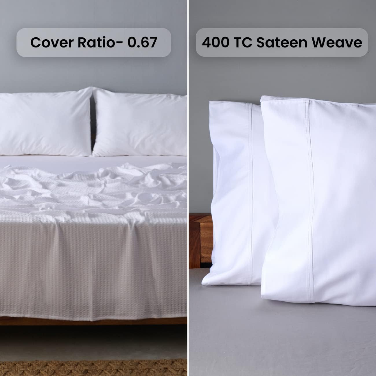 Weddingly CEA Certified Giza Egyptian Cotton Sheet Set