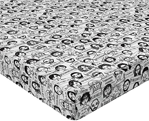 Ambesonne Thank You Fitted Sheet California King Black and White