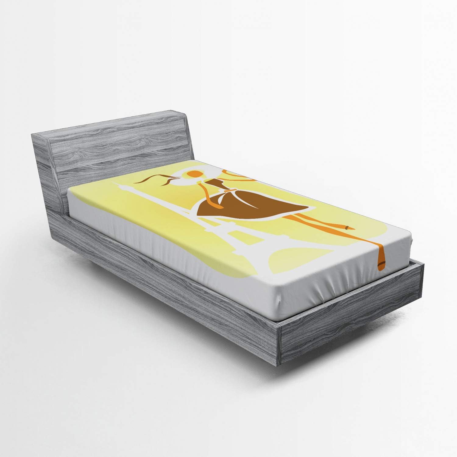 Lunarable Fashion Fitted Sheet - Multicolor Twin XL