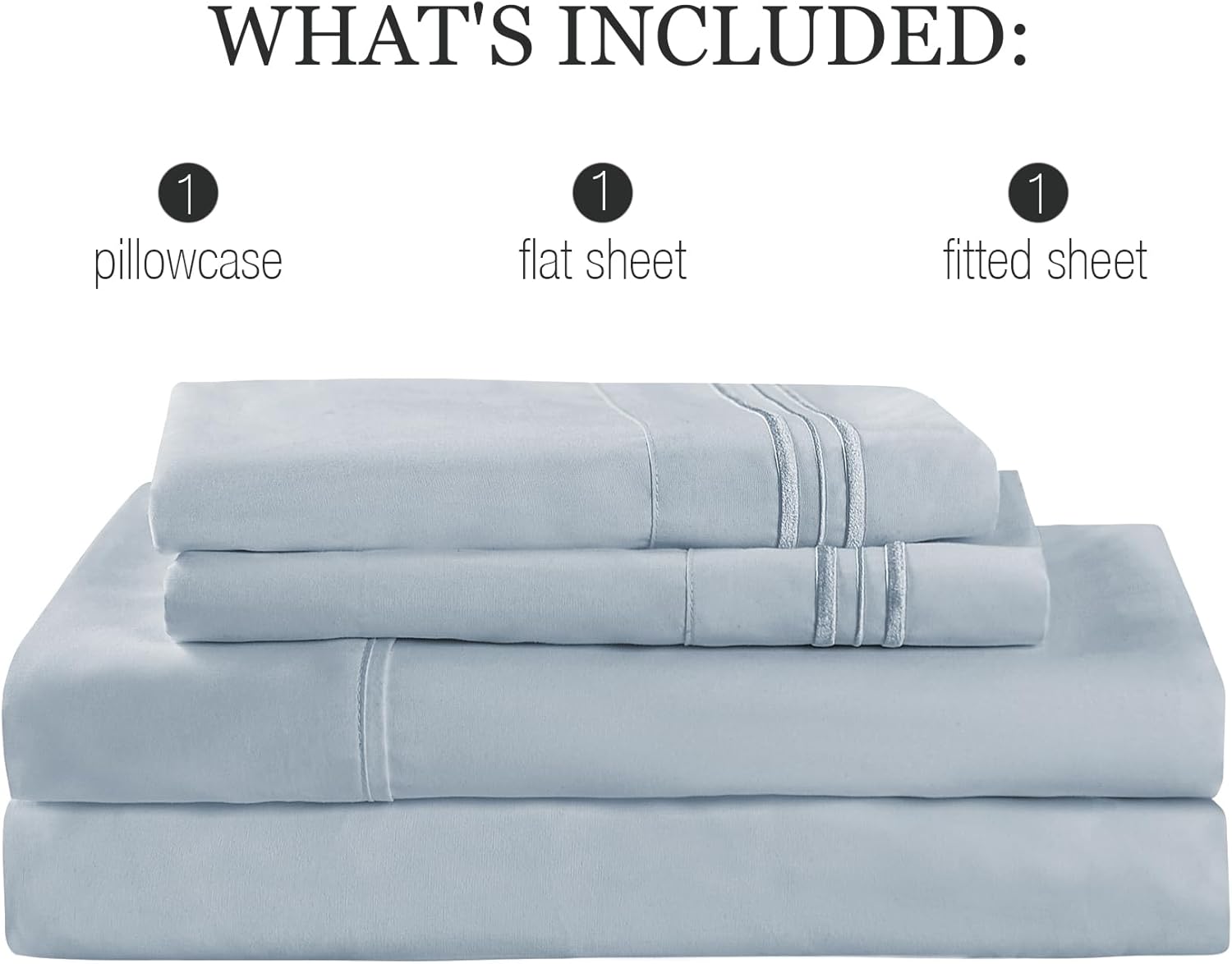 Yibeizi Light Blue Twin XL Sheet Set 1