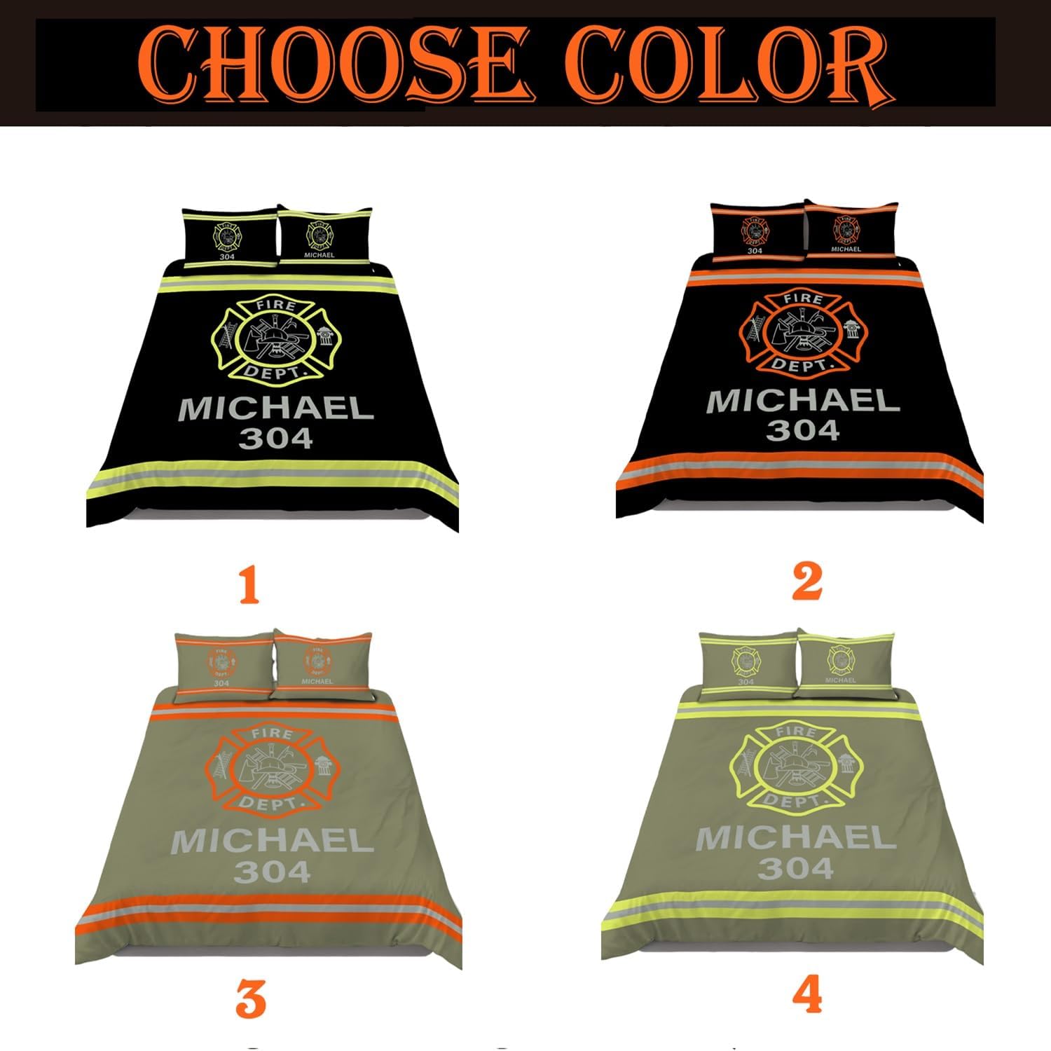CAPOZEN Firefighter Bedding Set for Kids and Adults