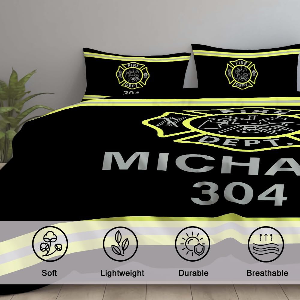 CAPOZEN Firefighter Bedding Set for Kids and Adults