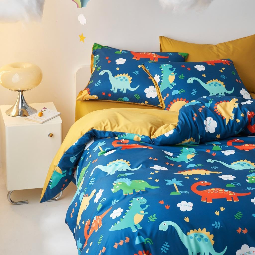 Wake In Cloud Dinosaur Bedding Set for Boys Twin Size
