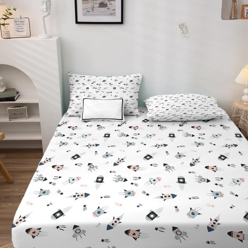 Rocket Sheets California King Size Kids Space Theme Set