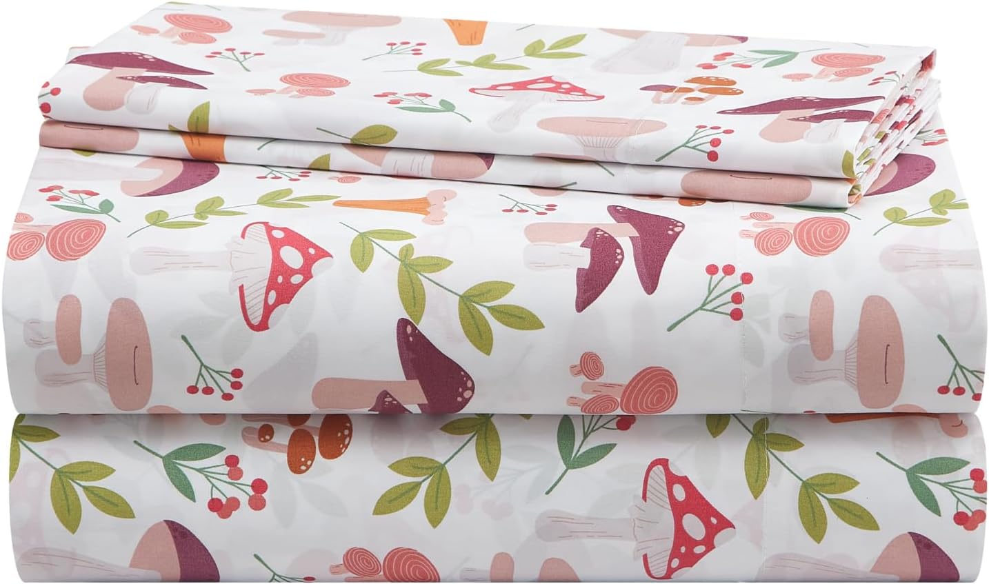 Urban Lifestyle 4 Piece Sheet Set Wild Mushroom Print Full