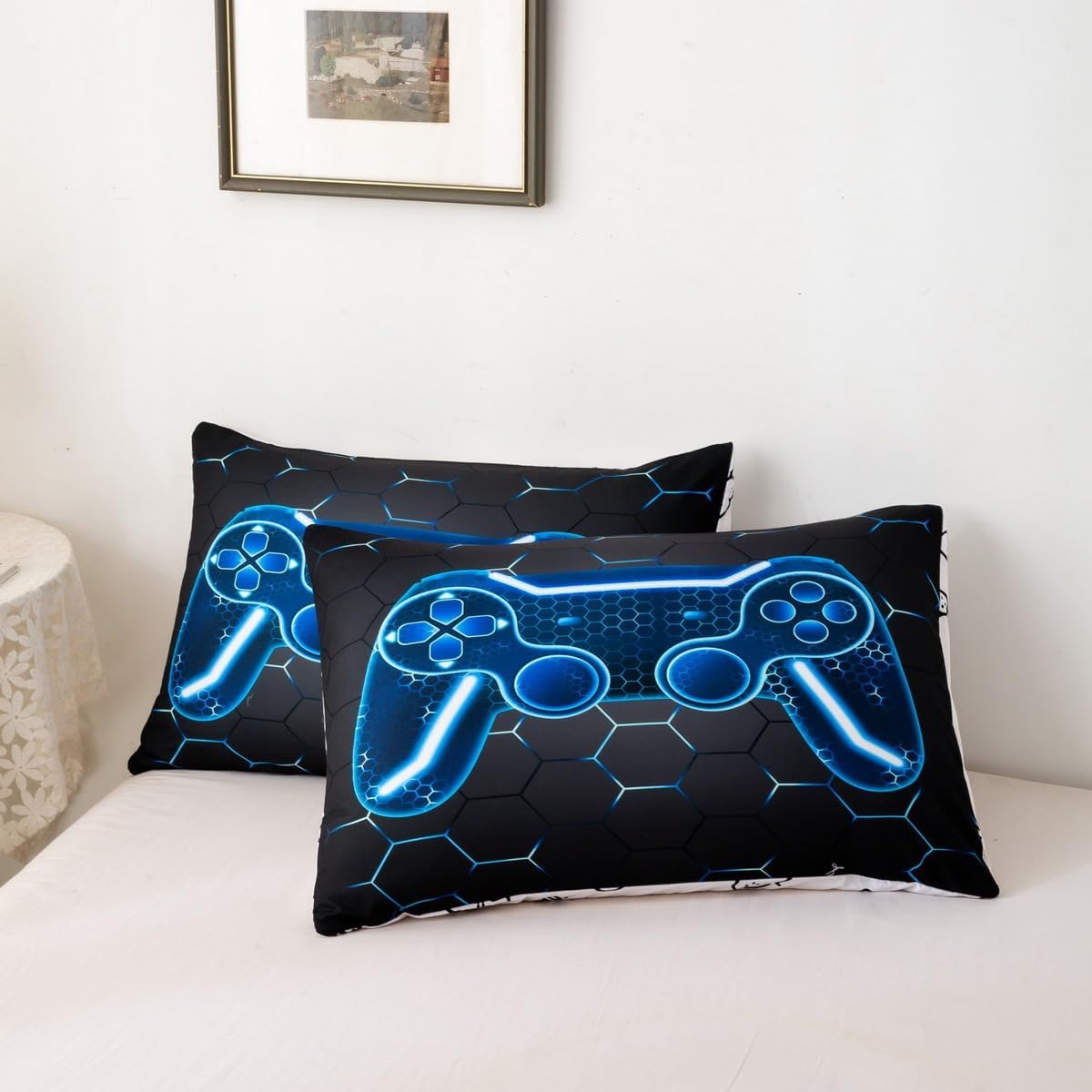 Feelyou Gaming Comforter Set Twin Size Blue