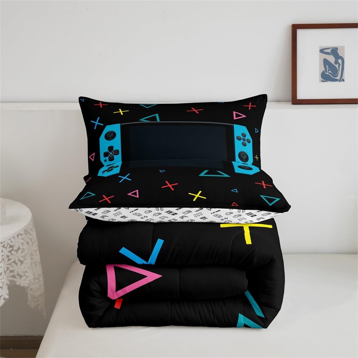 Feelyou Gamer Comforter Set for Boys Twin Size