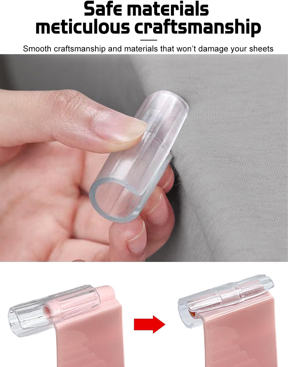 Fizzest Sheet Clips for 3 Beds 24 Straps and Clips Included