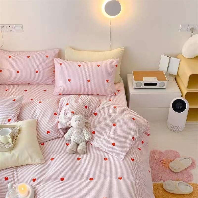 Striped Duvet Cover Set King Size 3 Pieces Kids Girls