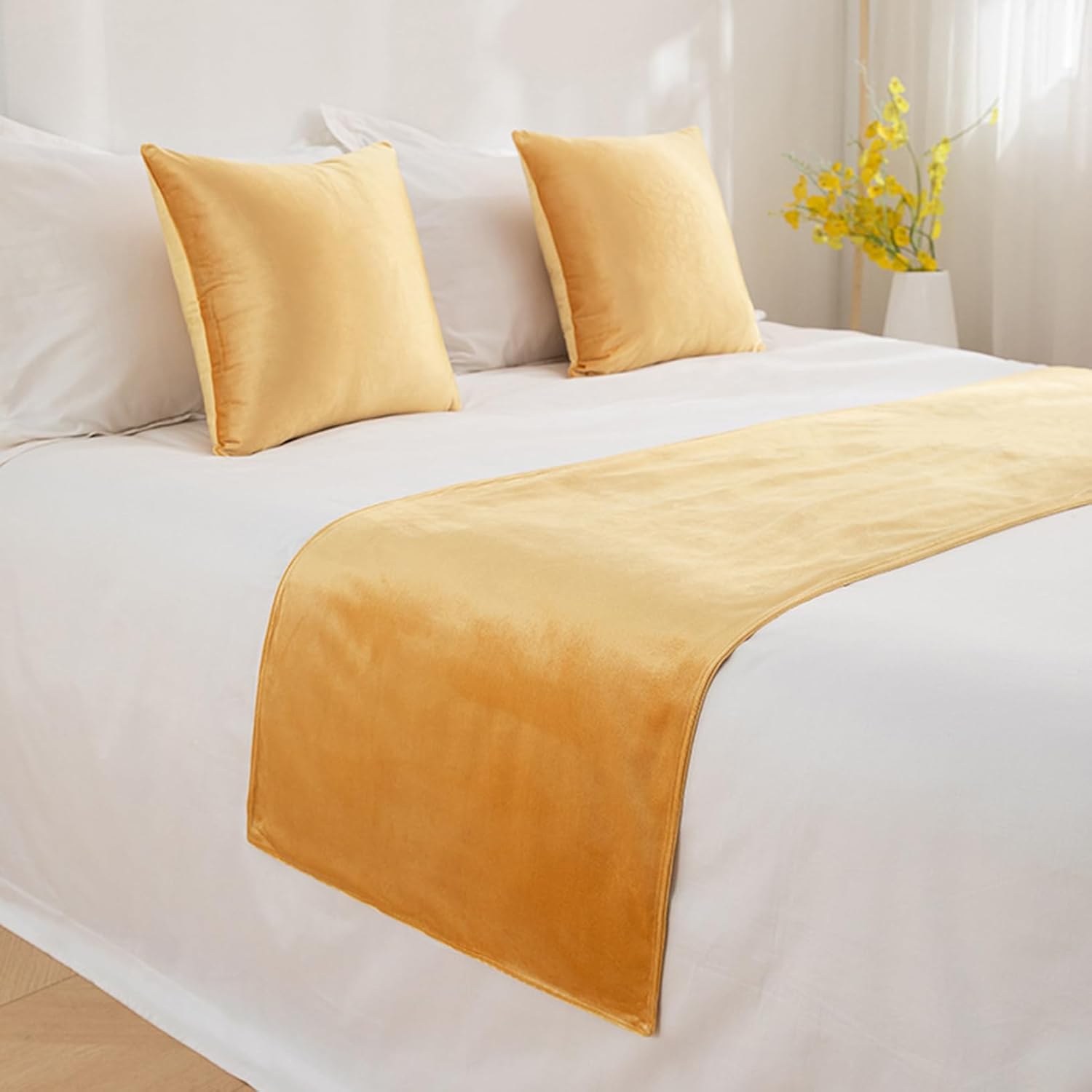 TTiiLoe Luxury Velvet Bed Runner 45x160cm