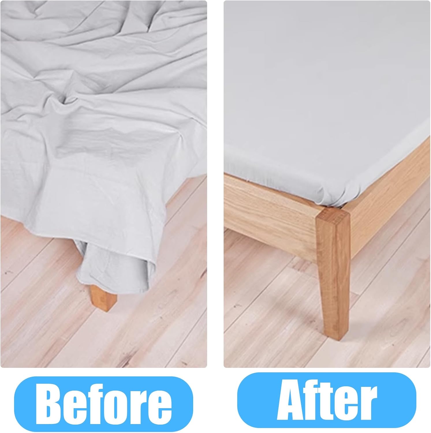 8 Bed Sheet Holder Straps with Metal Clips