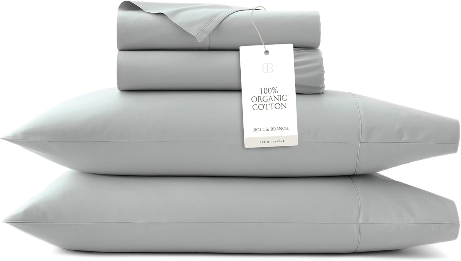 Boll Branch Percale Hemmed Sheet Set - Cooling Breathable 100 Organic Cotton