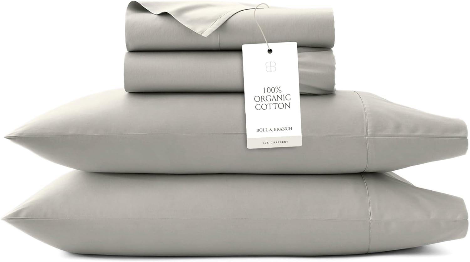Boll Branch Percale Hemmed Sheet Set - Twin Pewter