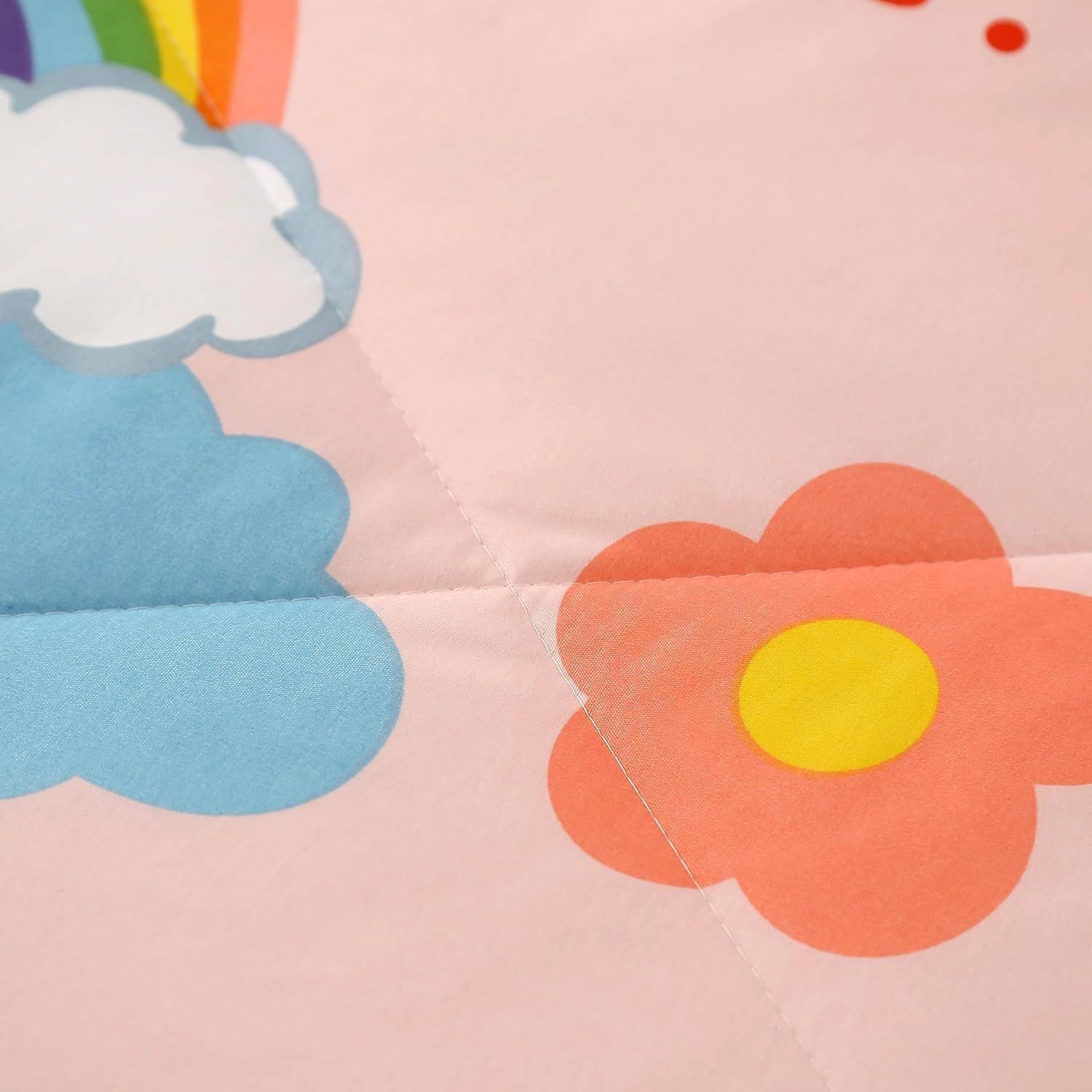 SDY 3PCS Rainbow Queen Comforter Set