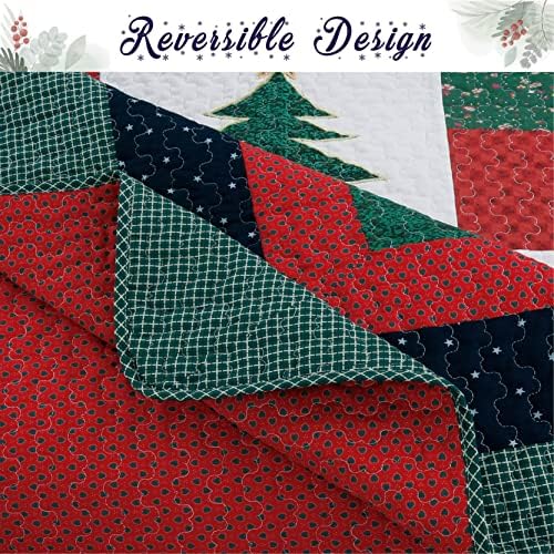 Cozy Line Christmas Patchwork Quilt Set Queen - 3 Piece