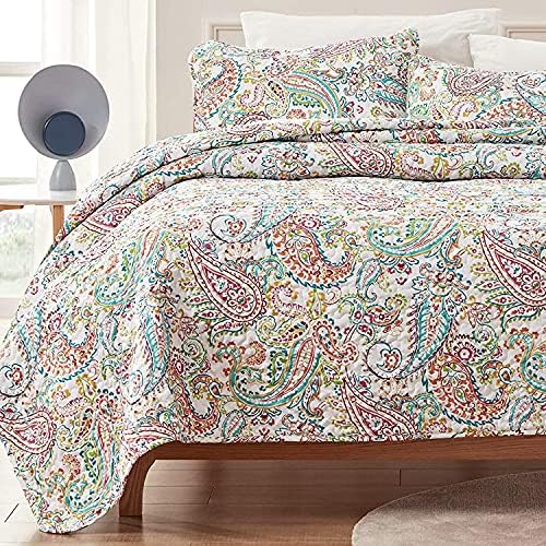 Sleep Zone 3-Piece Printed Quilt Set - Full Queen Size