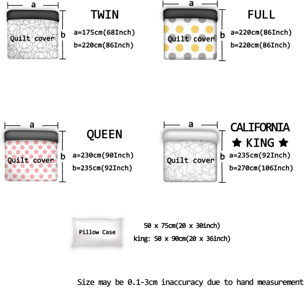 Boanket 3-Piece Queen Duvet Cover Set with Zipper and Pillowcases