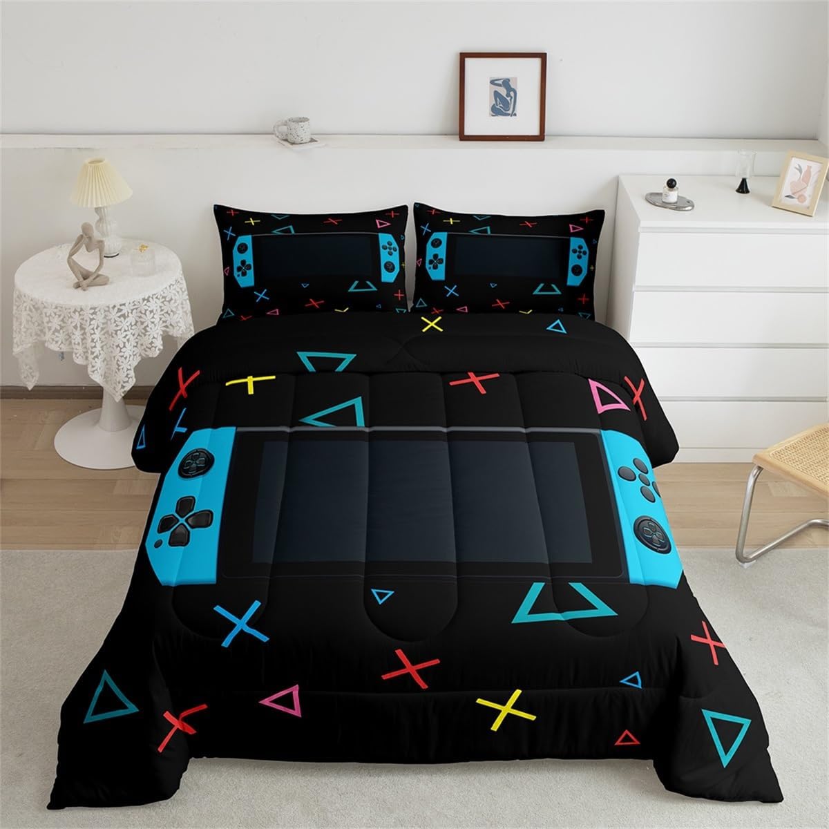 Feelyou Gamer Comforter Set for Boys Twin Size