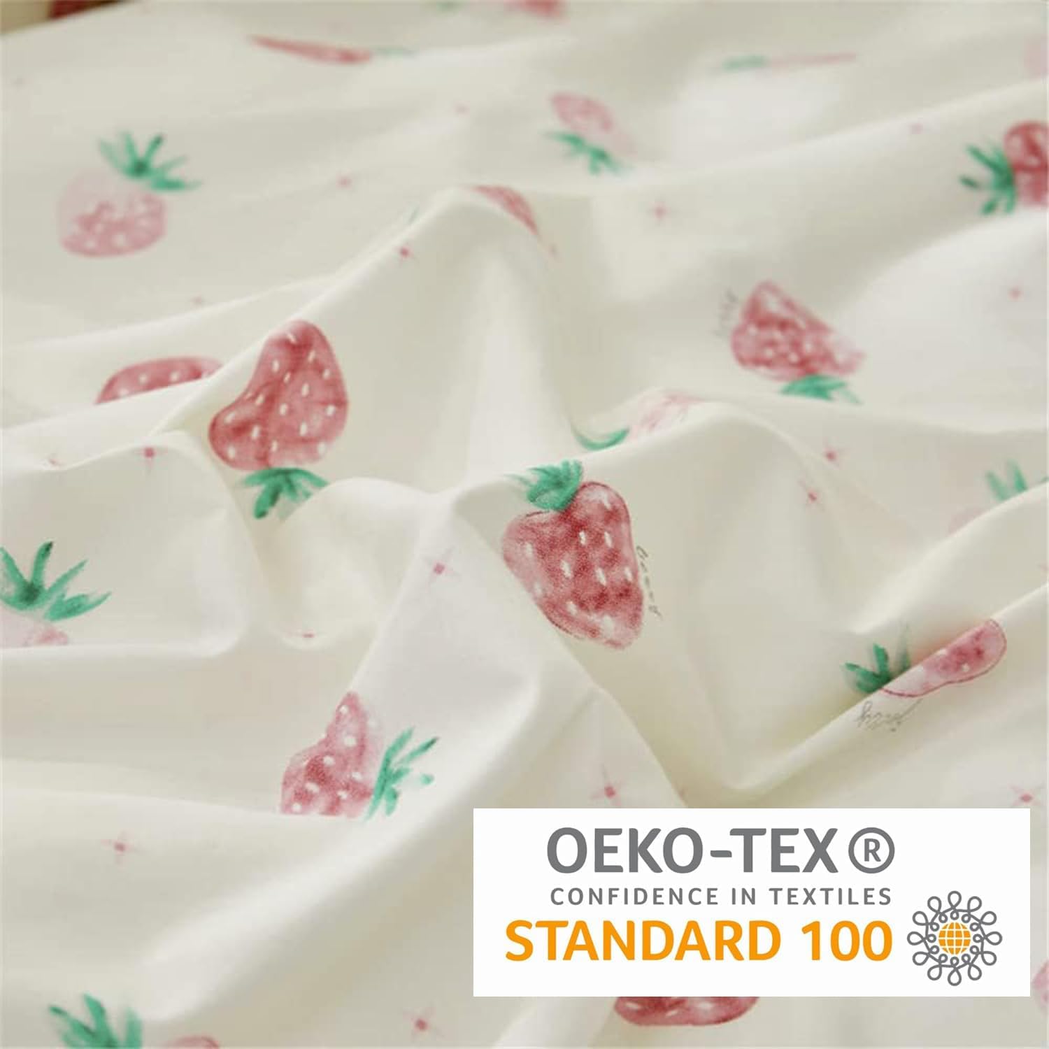 Bildenly Kids Duvet Cover Set Twin Kawaii Strawberry