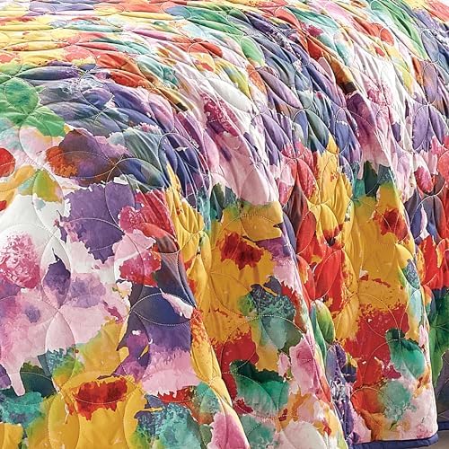 ESCA Reversible Floral Quilt Set Queen Size