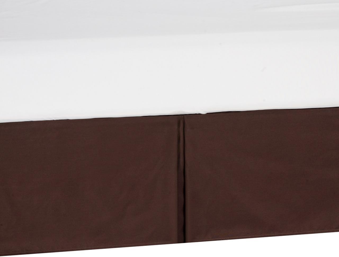KingLinen Cal King Coffee Drop Pleated Bed Skirt