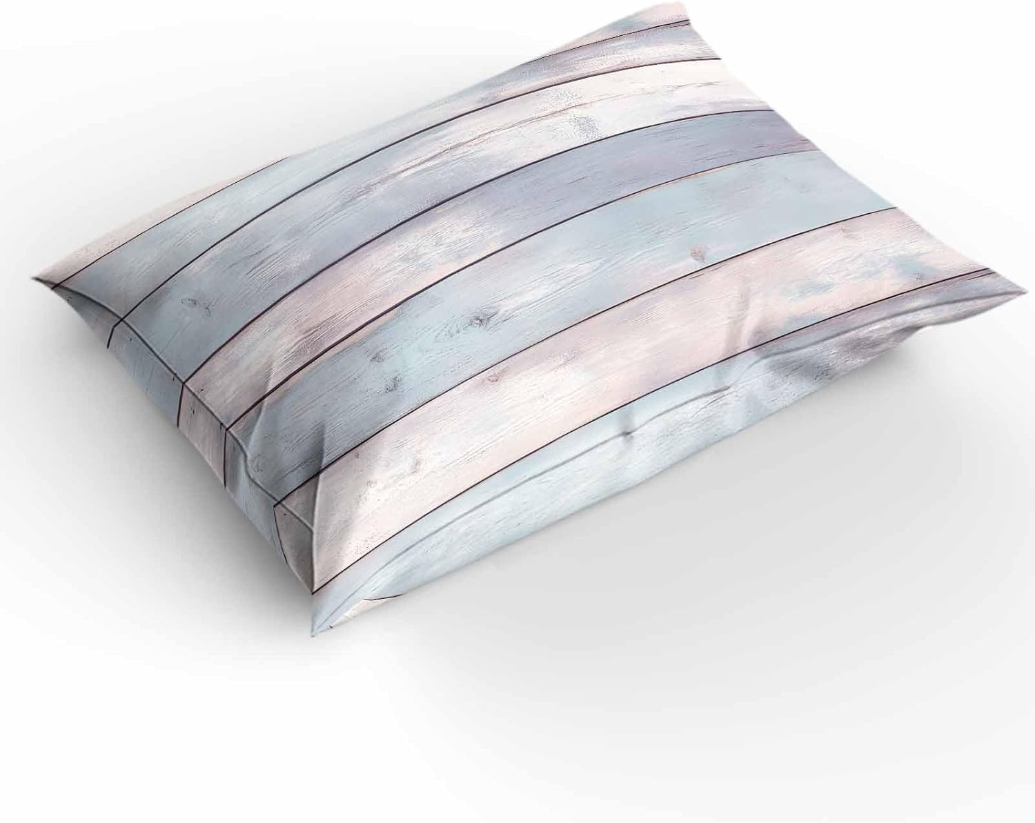 Boanket 3-Piece Duvet Cover Set Blue Ombre Striped Farmhouse Bedding