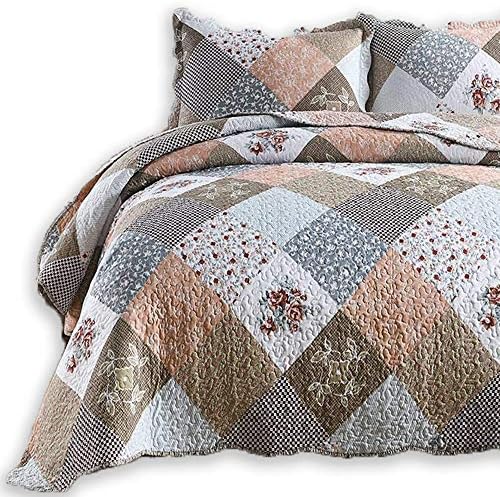 ENJOHOS 3-Piece Reversible King Quilt Set