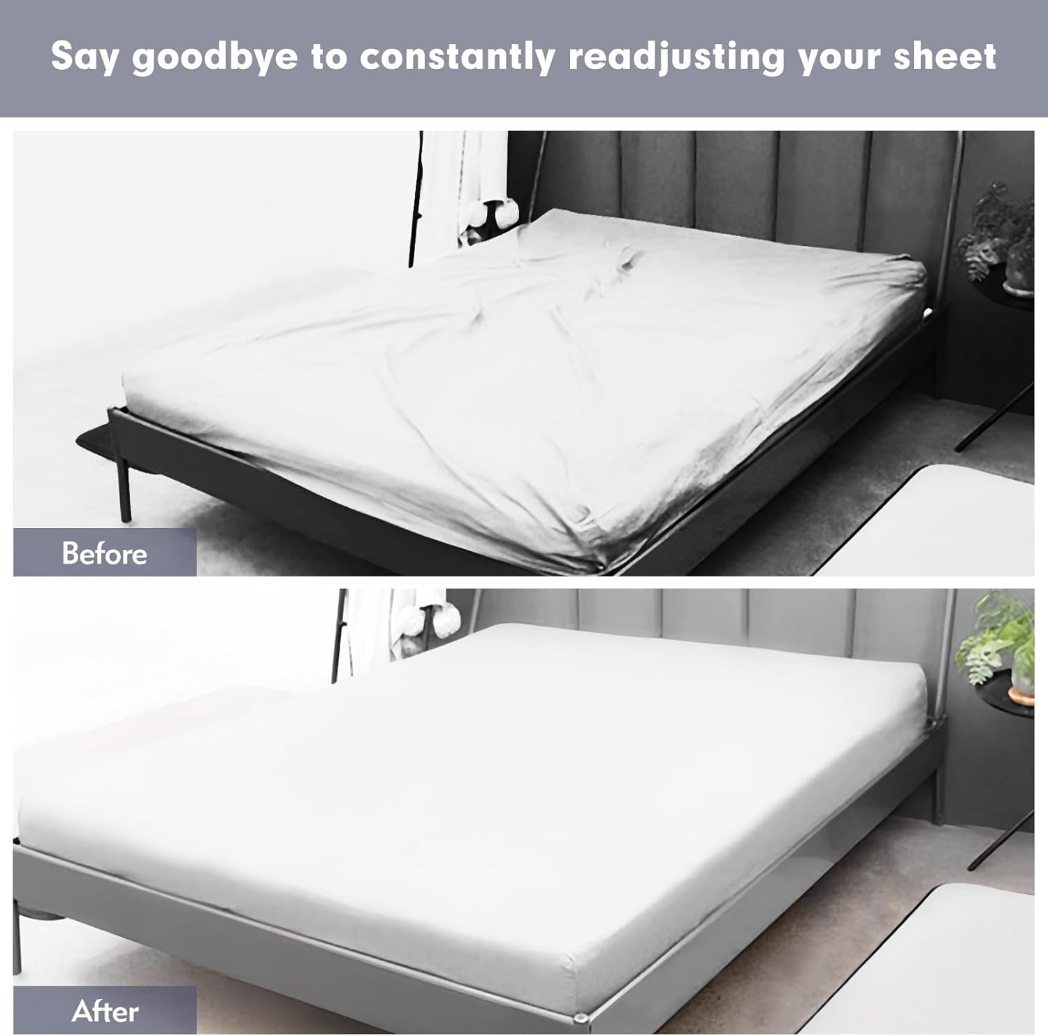 4 Pcs Adjustable Bed Sheet Straps for All Sizes